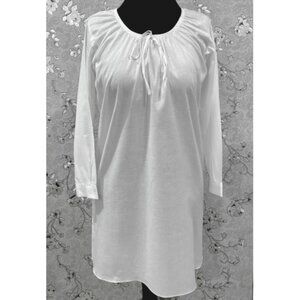 SoieRose Long Sleeve 100% Cotton Victorian Nightgown with Tie Neck – SR-1223